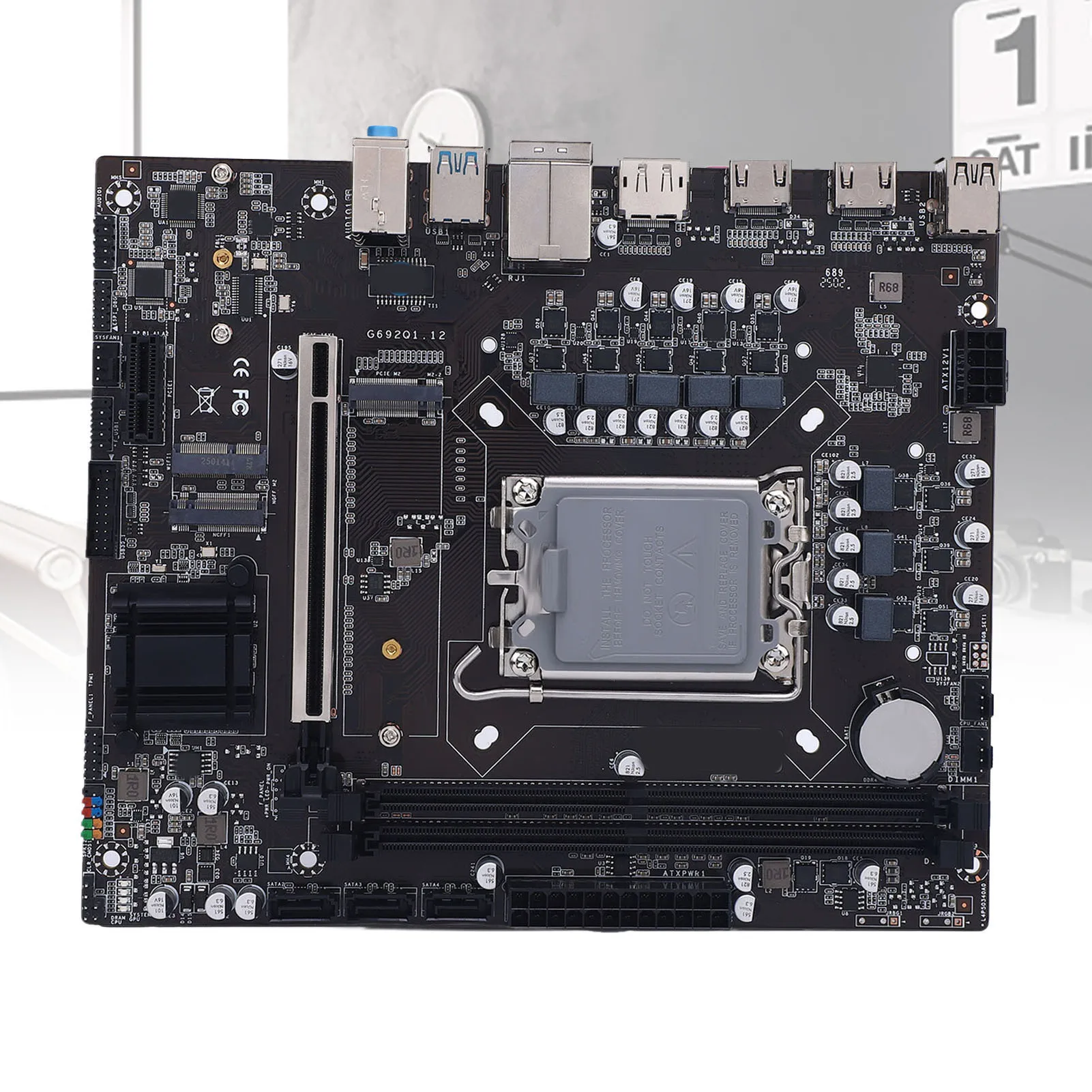 

Игровая материнская плата ATX 3xSerial ATA3.0 6 Гбит/с для LGA 1700 DDR4 WiFi M.2 слот игровая материнская плата двухканальная для замены