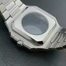 Square silver stainless steel case men watch case fits for NH34 N H35 movement case 13mm strap green luminous 29.5mm dial watch - AliExpress 1511