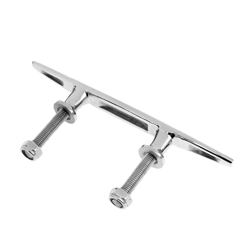 ISURE MARINE 1Pcs Boat 316 Stainless Steel 6/8 \'\'Polished Stud Mount Cleats