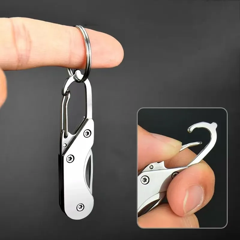 Stainless Steel Mini Folding Claw Knife Outdoor Survival Portable Knife Keychain Pocket Knife Hiking Camping Outdoor Tool