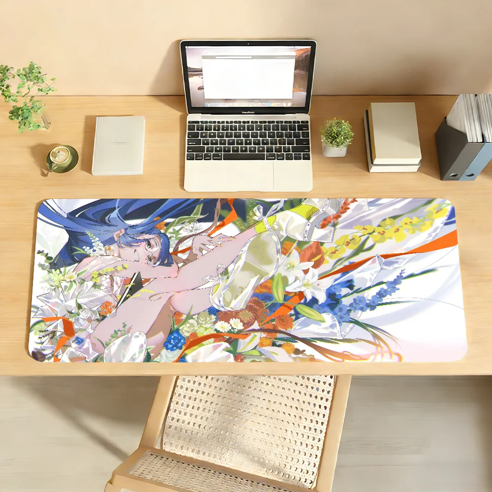 Aesthetic Art Y-yoneyama Mai Mouse Pad Anti Slip Rubber Edge Locked Thickened Laptop Gaming Desk Mat view 3