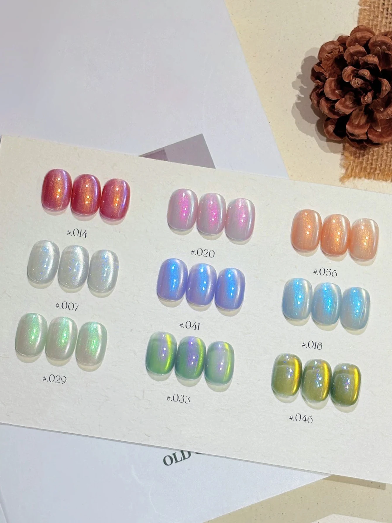 1/9pcs 2026 Nail Set Spring/Summer Trend Iceland Aurora Porcelain White Internet-Famous Trend Cat Eye Gel UV Nail Polish