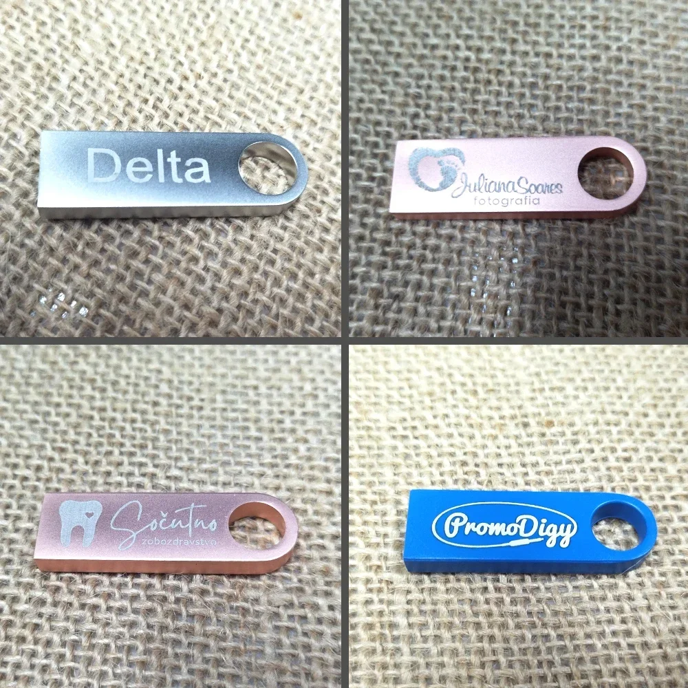 10PCS/lot Metal USB Flash Drive Pen Drive 4GB 8GB 16GB Pendrive 32GB 64GB Memory Stick 128GB USB Stick Gift Free Customized LOGO view 4
