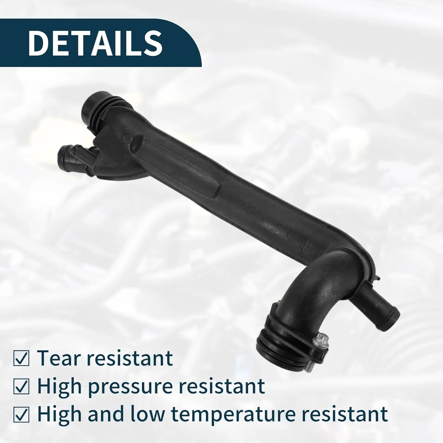 A2642008600 Engine Thermostat Coolant Pipe for Mercedes Benz C 200 E 200 4MATIC E 300 2642008600