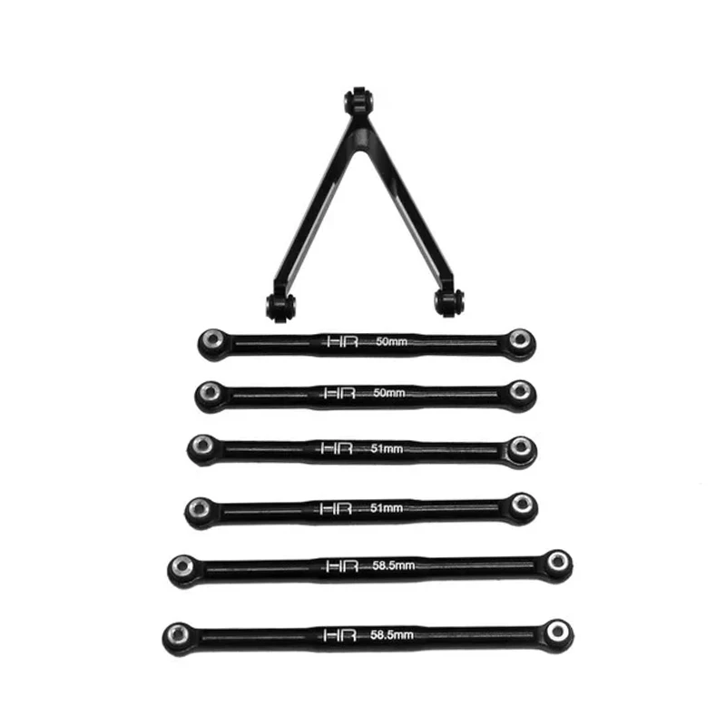 Hot Racing Metal LWB Link Upgrade 133.7mm for SCX24 Crawler C10 JLU Bronco Eliminate Axle Wrap Replace Plastic AXI204000
