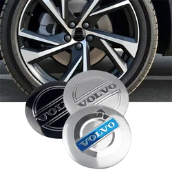 4pcs Car Wheel Center Hub Stickers Wheel Center Hub Caps Auto Decoration Accessories For Volvo RDESIGN T6 AWD S90 XC60 V40 S80L