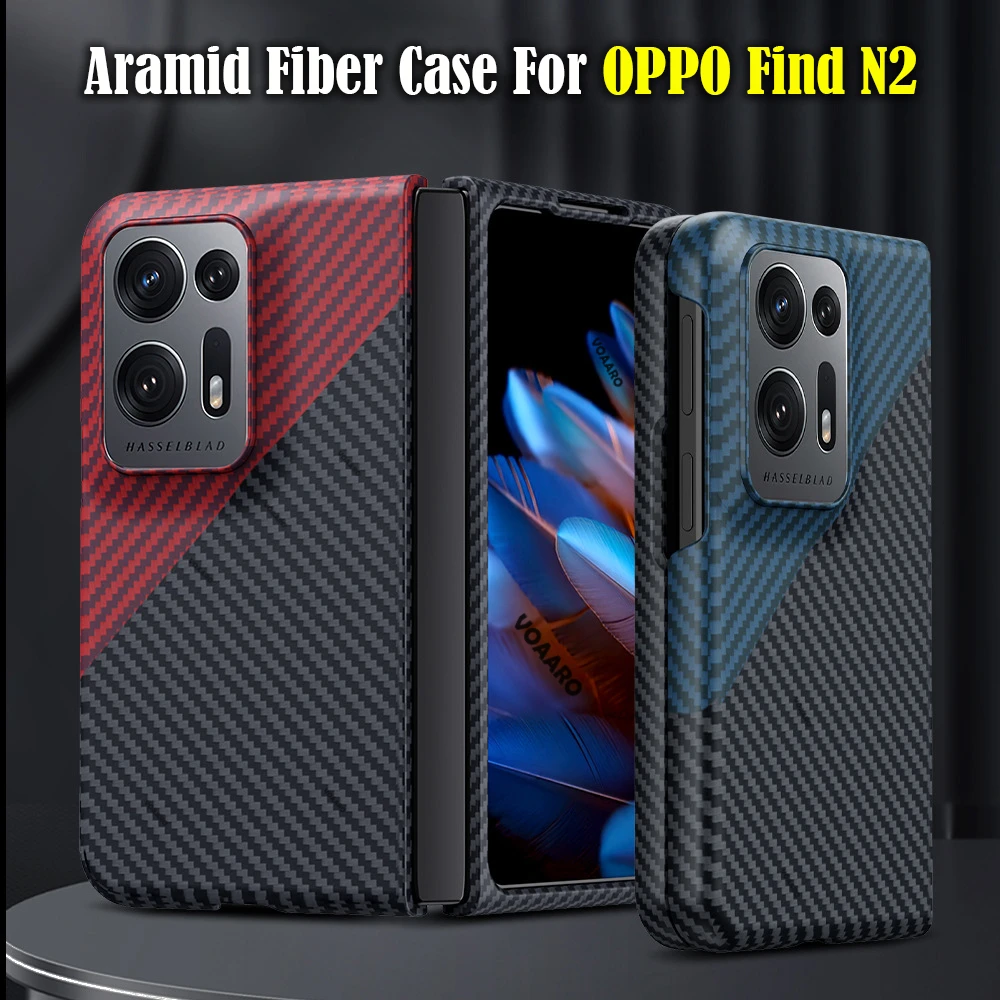 

Dropshipping Real Aramid Fiber Carbon 3D Ultra Thin Light Matte Funda For OPPO Find N2 For OPPO Find N2 5G Shockproof CASE Cover