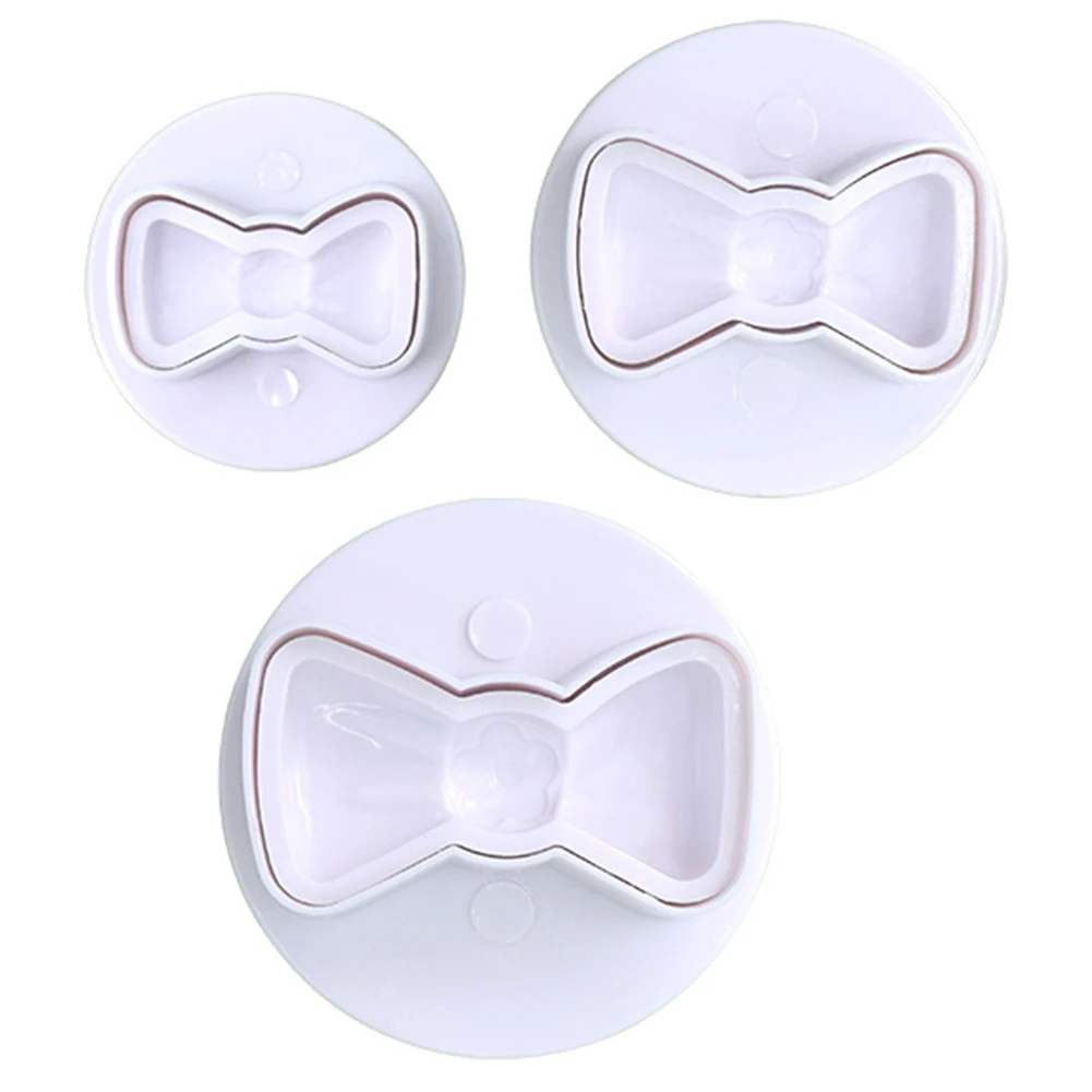 Mini molde de Bowknot 3D con un toque festivo, 3D émbolo de Bowknot, patrón hueco de plástico de grado Flexible para artesanías