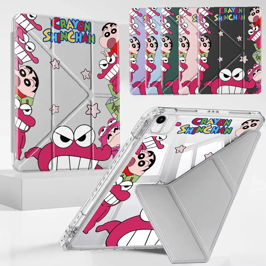 

C-Crayon S-Shinchan Funny Y-Fold Holder Cover Tablet Case For iPad Mini 6 7 Pro 11th 10th 9th 8th 7th 12.9inch Air 4 5 M3 M2 1 2
