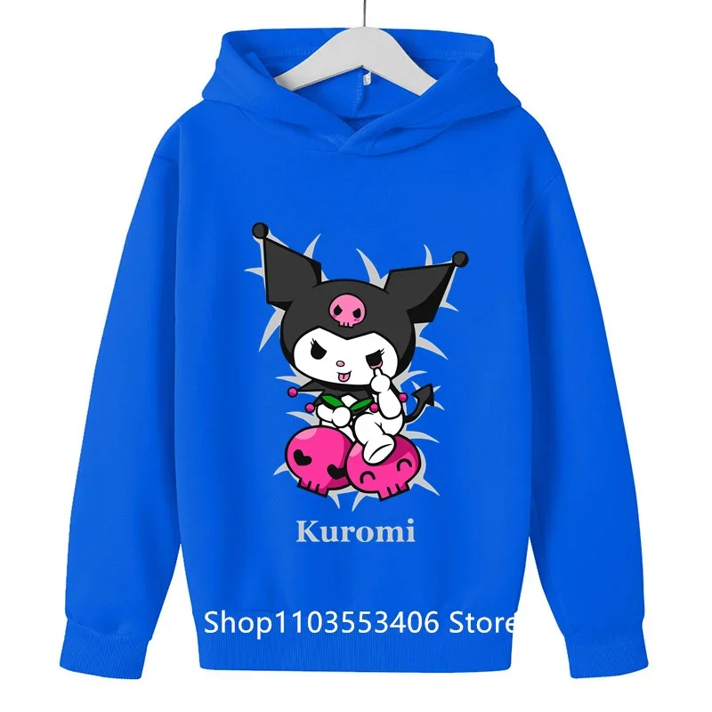 2024 hoodie Spring and Autumn HelloKT printed hoodie fashion casual clothing pure cotton children boys and girls sports hoodie