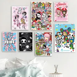 Kawaii T-Tokidoki plakat wystrój pokoju Livingroom sypialnia sztuka estetyczna naklejki malarskie ścienny