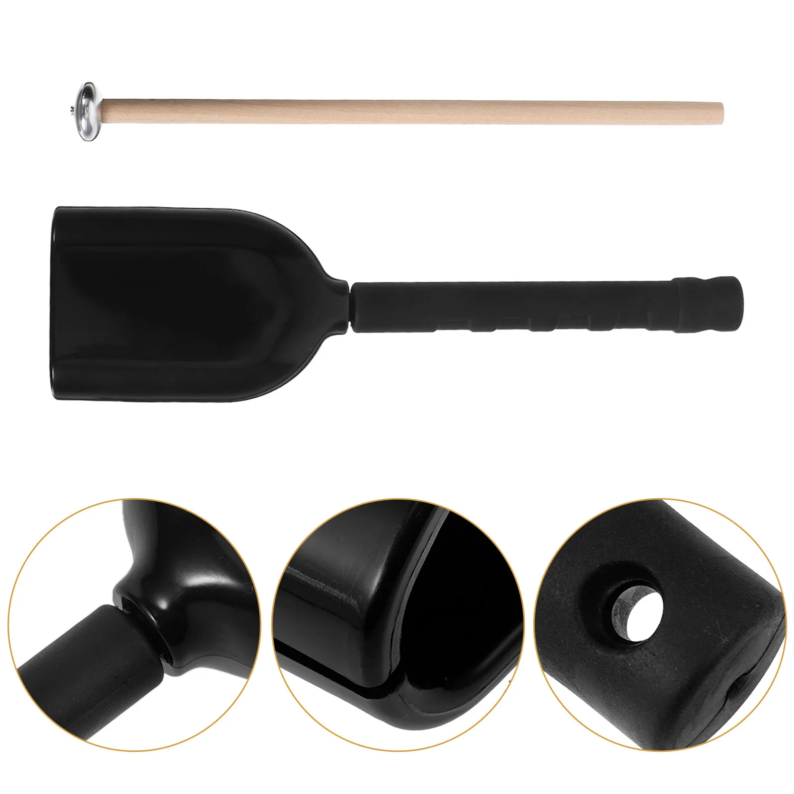 

Long Handle Handheld Cow Bell Cowbell with Stick Holder Bells for Sporting Events Cheering Percussion Child