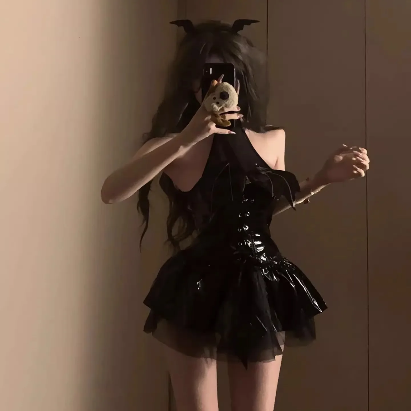 مثير لوهوين الشيطان زي الدكتور الرغبة النقية تنورة جلدية مجموعة وصيفه الشرف متسلق انفجار المرأة Faion الدكتور