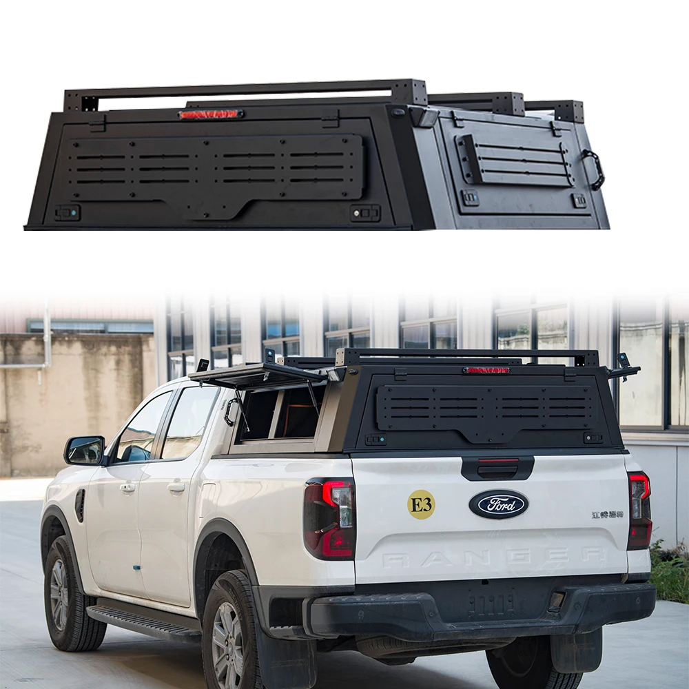 

4x4 Auto Accessories Aluminum Alloy 2023 Ranger Pickup Truck Bed Hardtop Topper Canopy For Ford