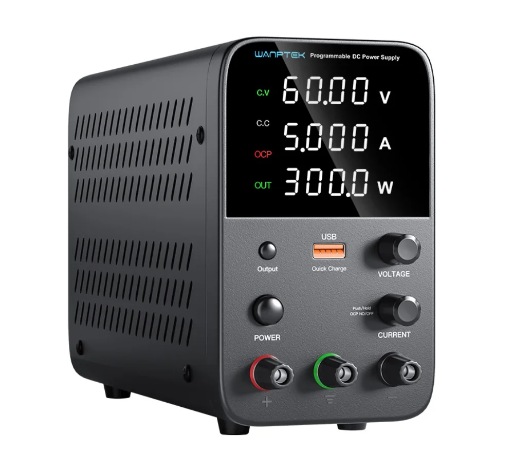 programmable USB COMmunication interface  power supply 115v/230v WPS605H 0-60V 0-5A 300W laboratory DC power supply