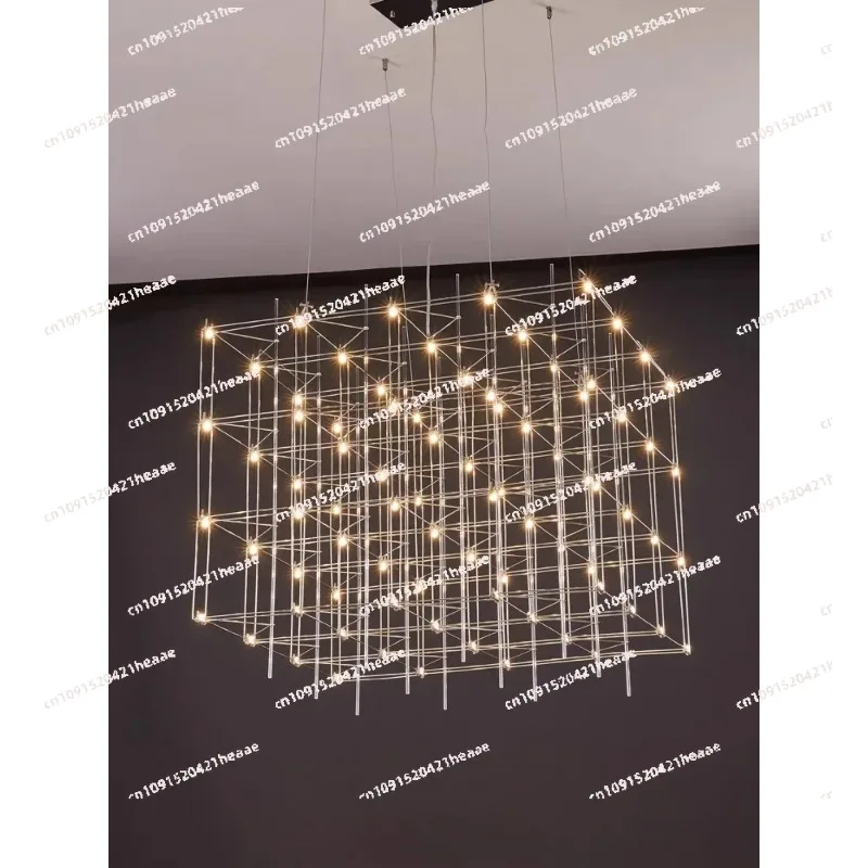 Suitable for living rooms, duplex buildings, high-end feeling, starry sky hollow chandelier