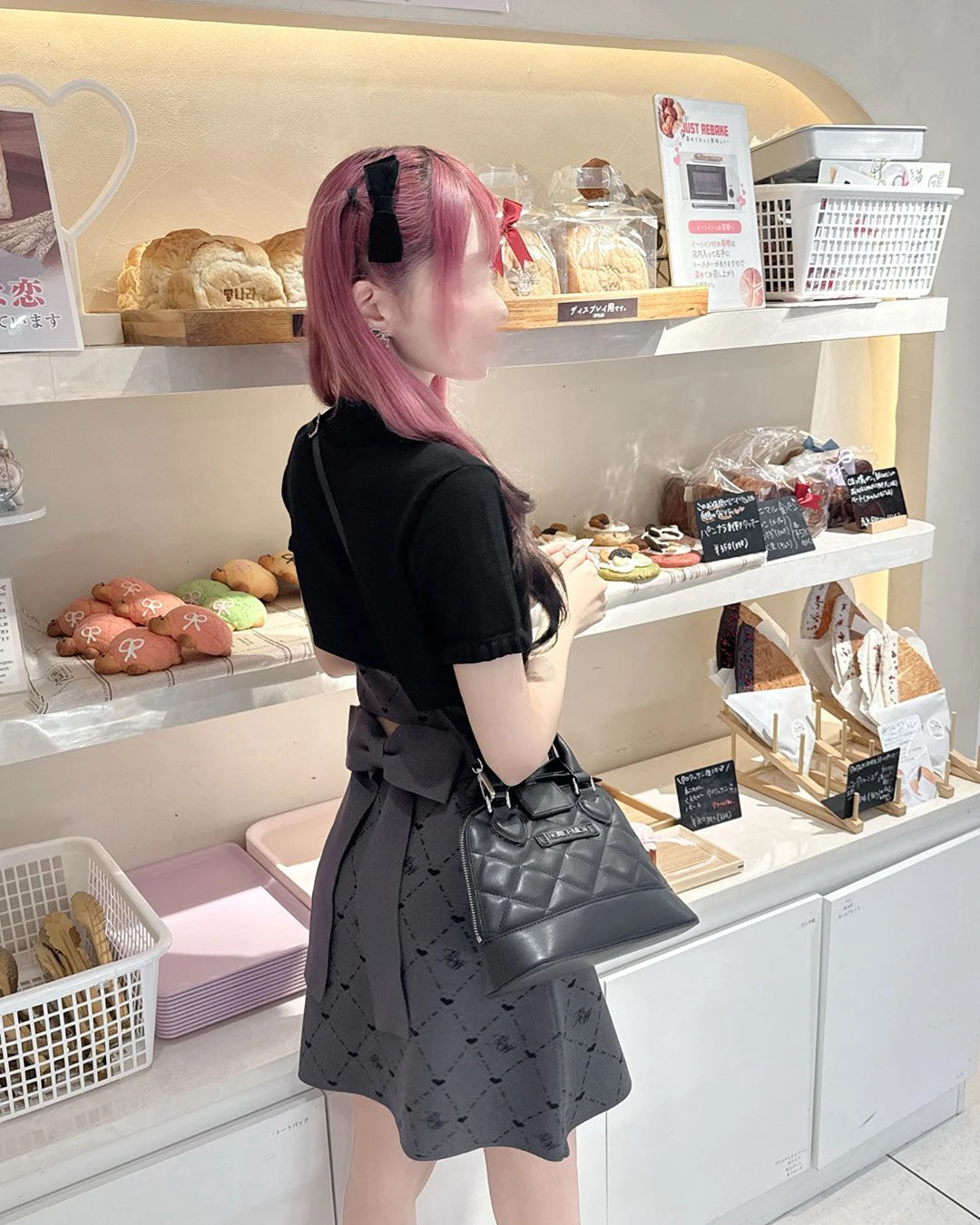 Japanese Sweet Princess Two-piece Set Hollow Out Love Short Sleeve Smock Top Cute Bow Jacquard Suspenders Short A-line Dress