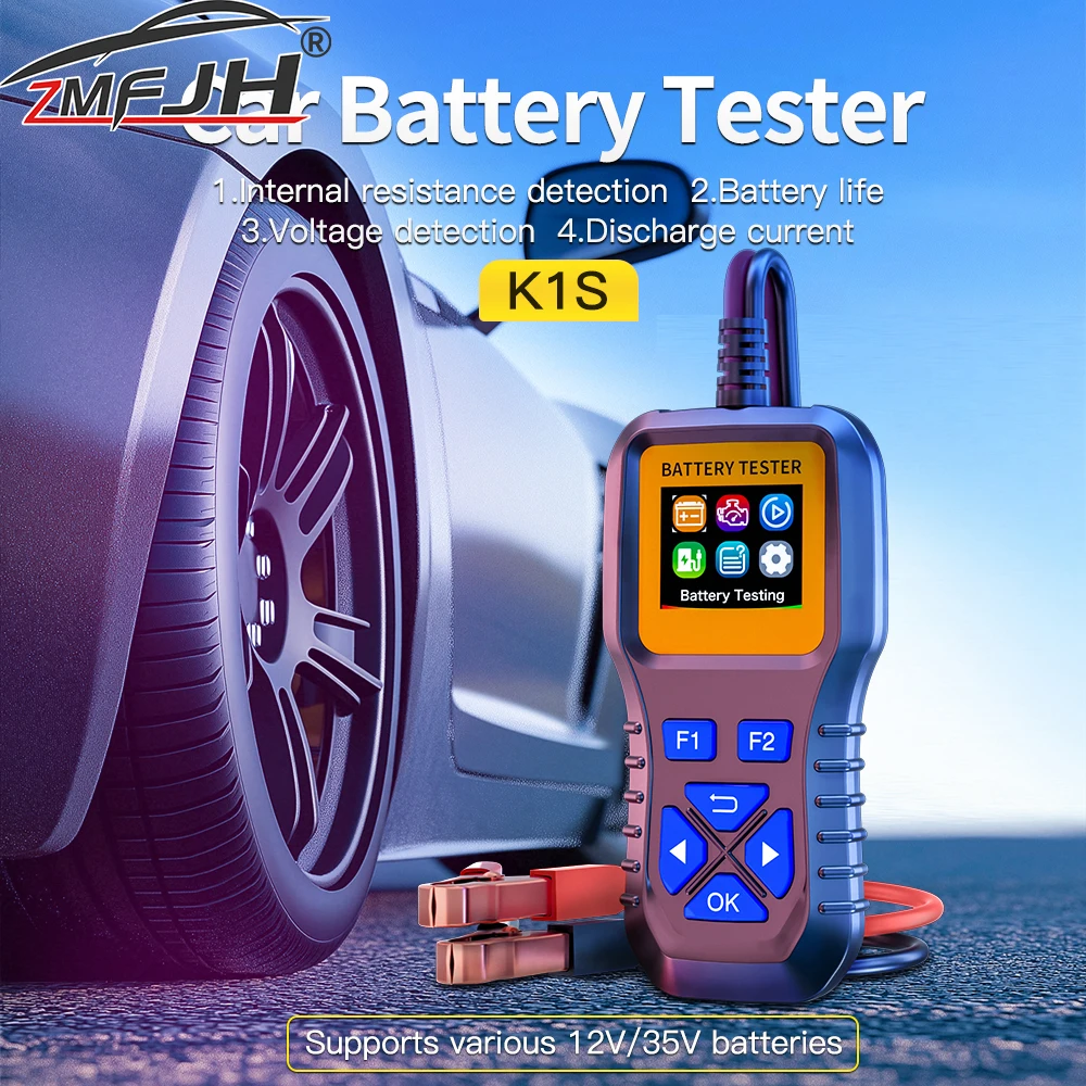 

Диагностический инструмент для автомобильных аккумуляторов, тестер автомобильных аккумуляторов 12В-35В для легковых автомобилей, грузовиков, мотоциклов, аксессуары для диагностики аккумуляторов транспортных средств