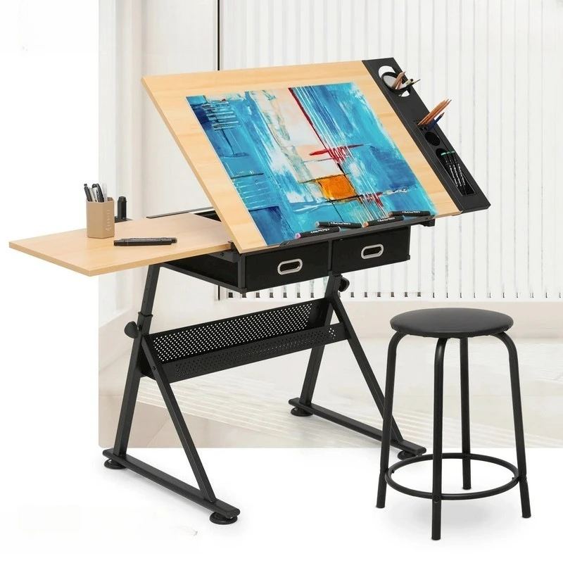 ยกโต๊ะวาดภาพ วาดภาพ วาดภาพวาด โต๊ะทํางาน ขาตั้งโต๊ะ