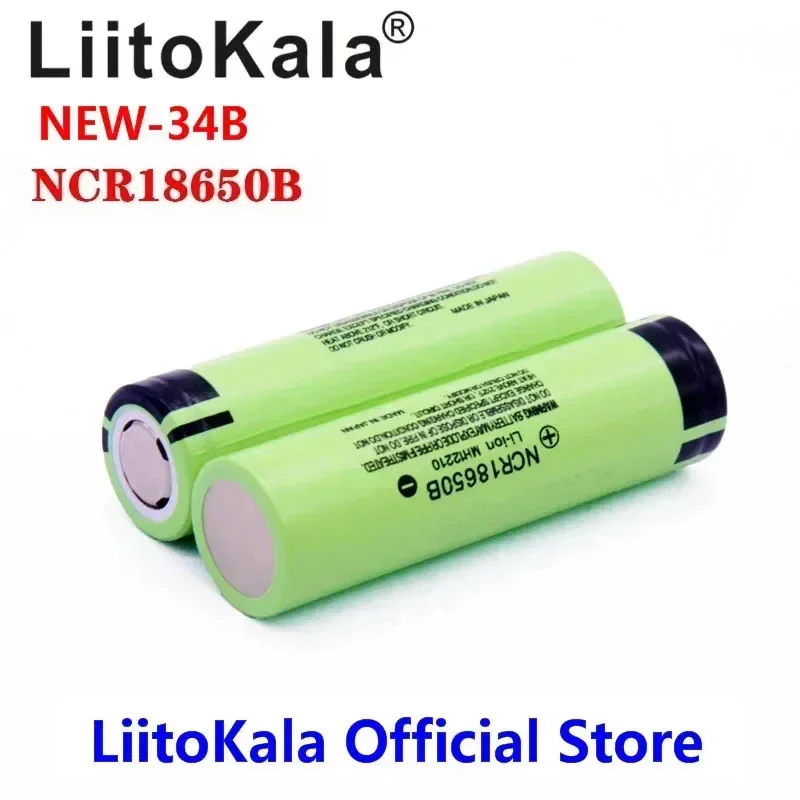 Hot LiitoKala New Original NCR18650B 34B 3.7V 18650 3400mAh Rechargeable Lithium Battery Flashlight Battery