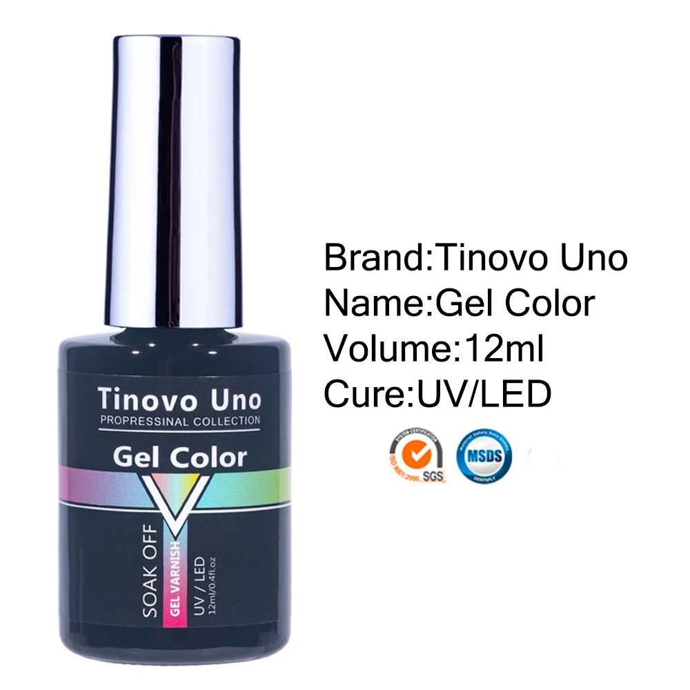 Tinovo Uno Purple Gel Nail Polishes 12ml Vernis Semi Permanent UV Lavender Violet Gel Varnish Manicure Nail Art Salon Lacquer