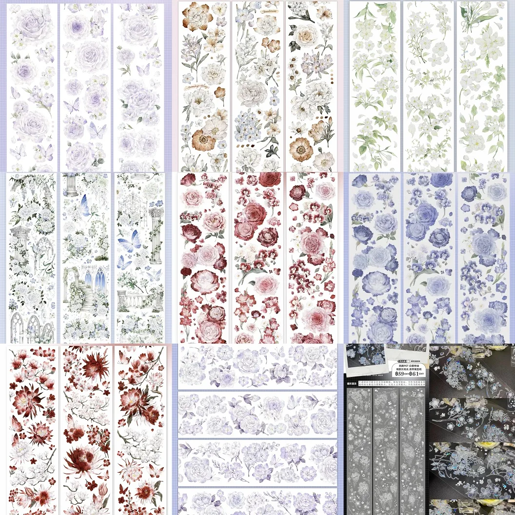 

1 Loop Washi Pet Tape Palette All The Stars/rouge Tears/cinnabar Night Tan/wisteria Dream Flower Flow Hemp