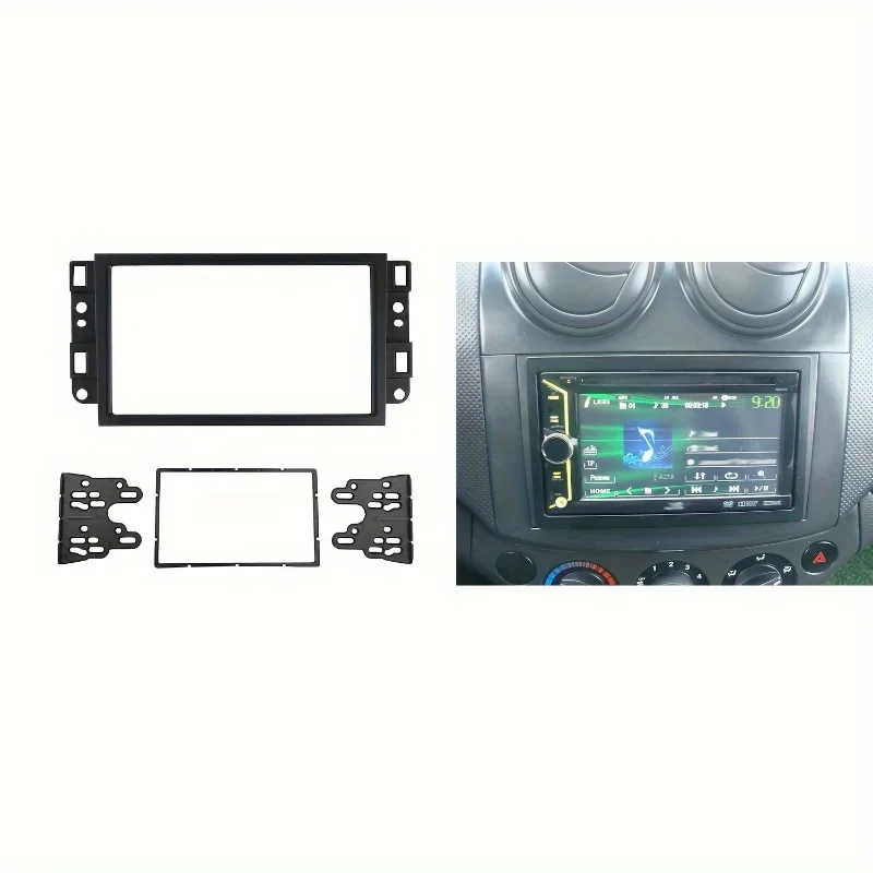 Painel estéreo de rádio automotivo 2 din, kit de acabamento de instalação, moldura, material abs, para aveo lova captiva gentra