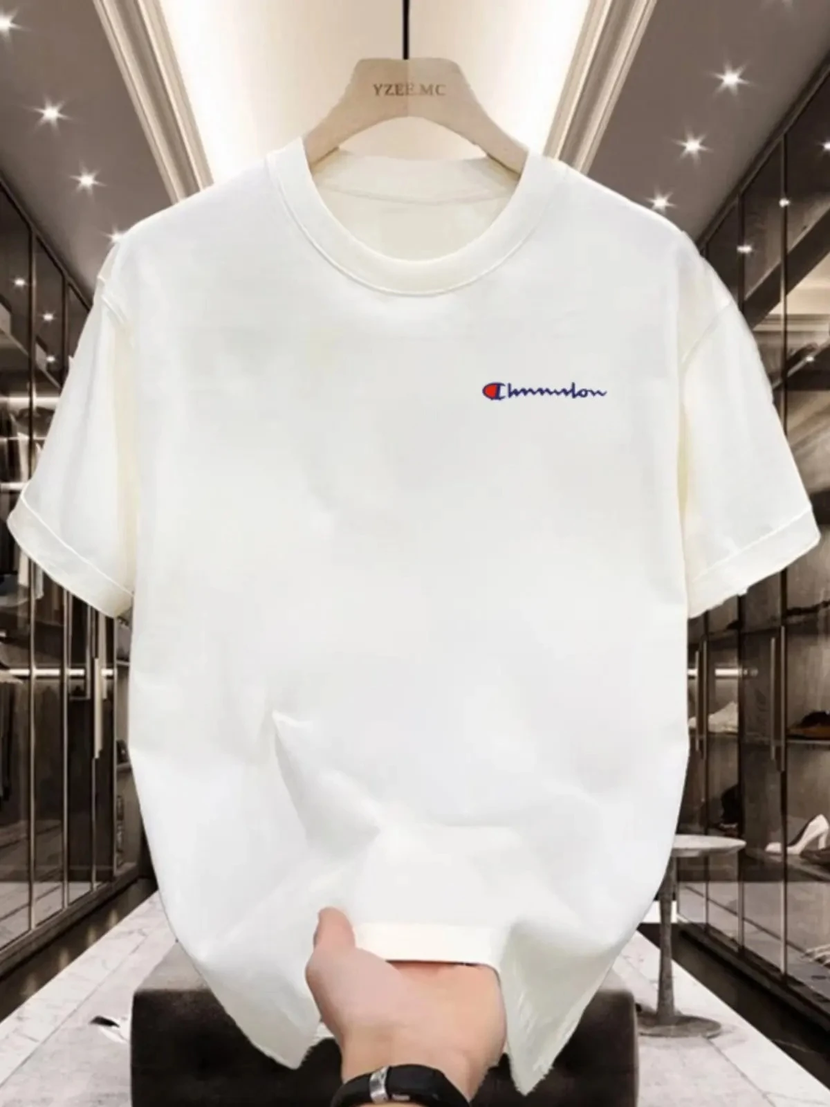 Summer New High-end Pure Cotton Korean-style Casual and Versatile Round-neck Short-sleeved T-shirt, All-cotton Light Luxury