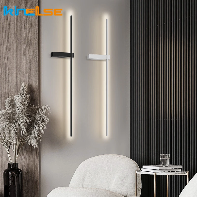 Nordic Long Strip Wall Lamp Modern Minimalist LED Linear Light Bedside Sofa TV Background Home Decoration Lighting 60/90/120cm