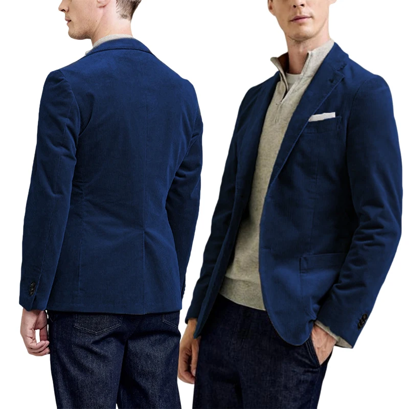 

Autumn men's coat Corduroy Men's suit Jacket Blazer Fashion Business Slim fit Jacket Man Top