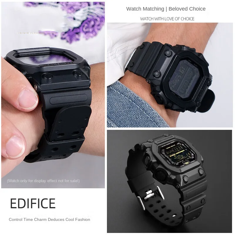 For G-SHOCK Casio modified Giant G-Block GX-56BB GXW-56 GX56 Resin Silicone Watch Strap Large G Waterproof Wristband with Tools