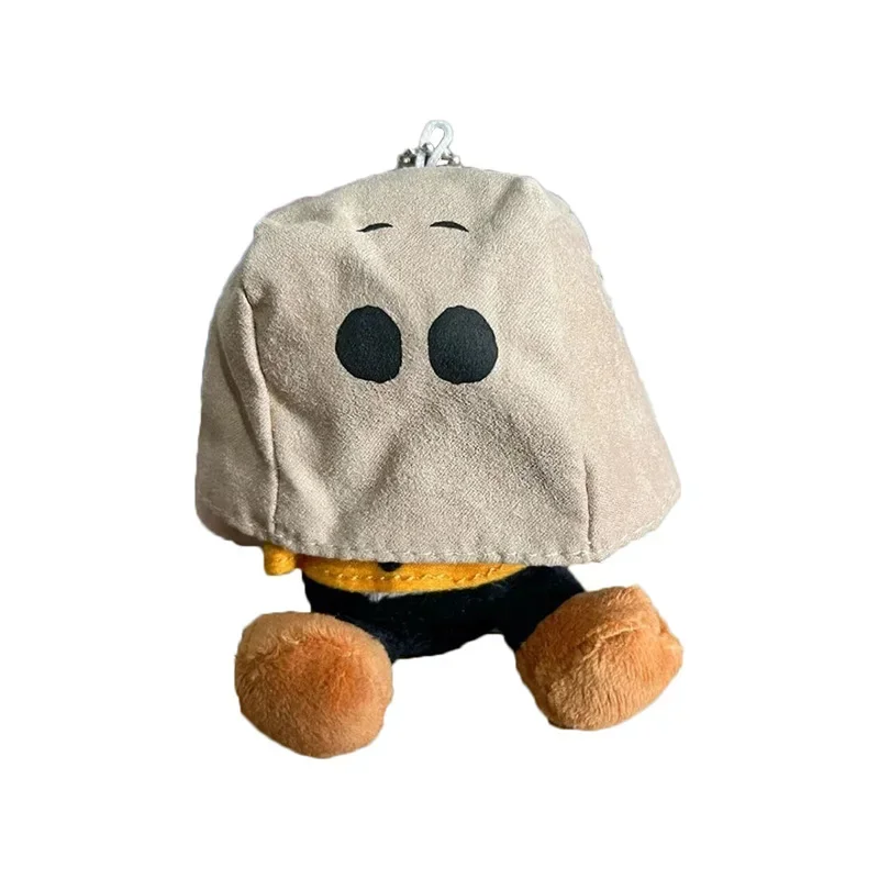 10cm Peanuts Snoopy Charlie Pluszowe zabawki Pluszowy brelok do kluczy Papierowa torba Pokrowiec na głowę Pluszowe zabawki dla psa Torba Samochodowa Zawieszka Para Prezent urodzinowy