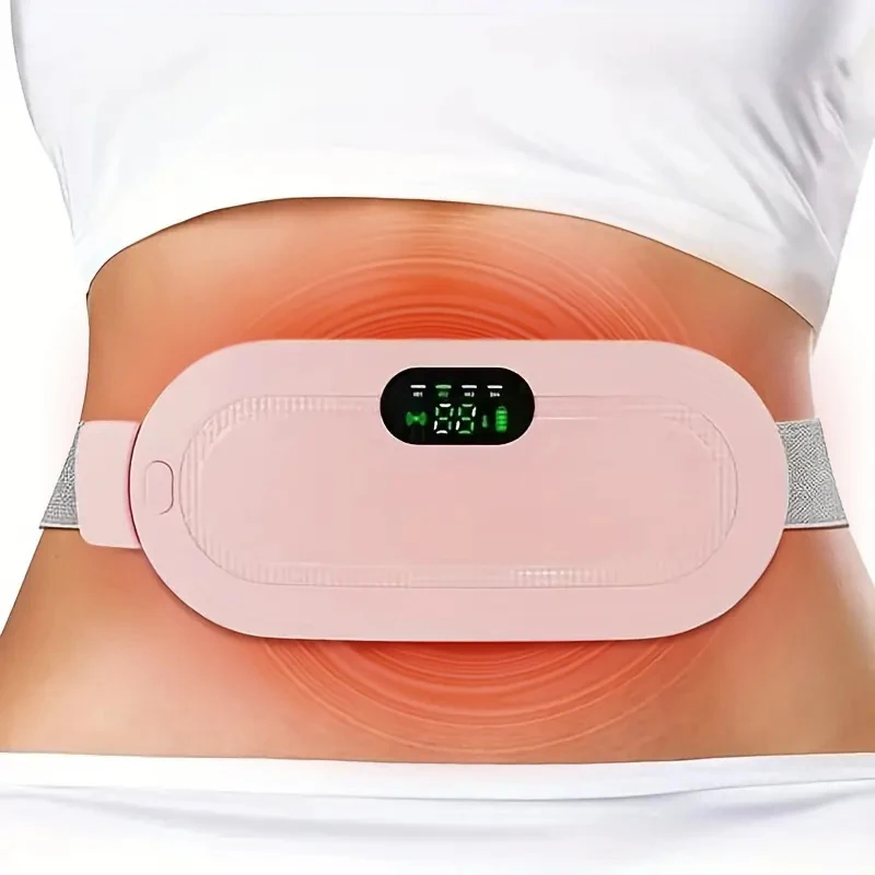 Menstrual Heating Pad Smart Warm Palace Belt Relief Waist Pain Cramps Vibrating Abdominal Massager Electric Waist Belt Device