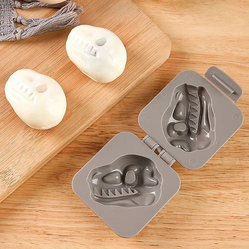 Molde de huevo hervido con dibujos animados, molde con forma de fósil de dinosaurio DIY, cortador de Bento, molde de bola de arroz, accesorios de cocina
