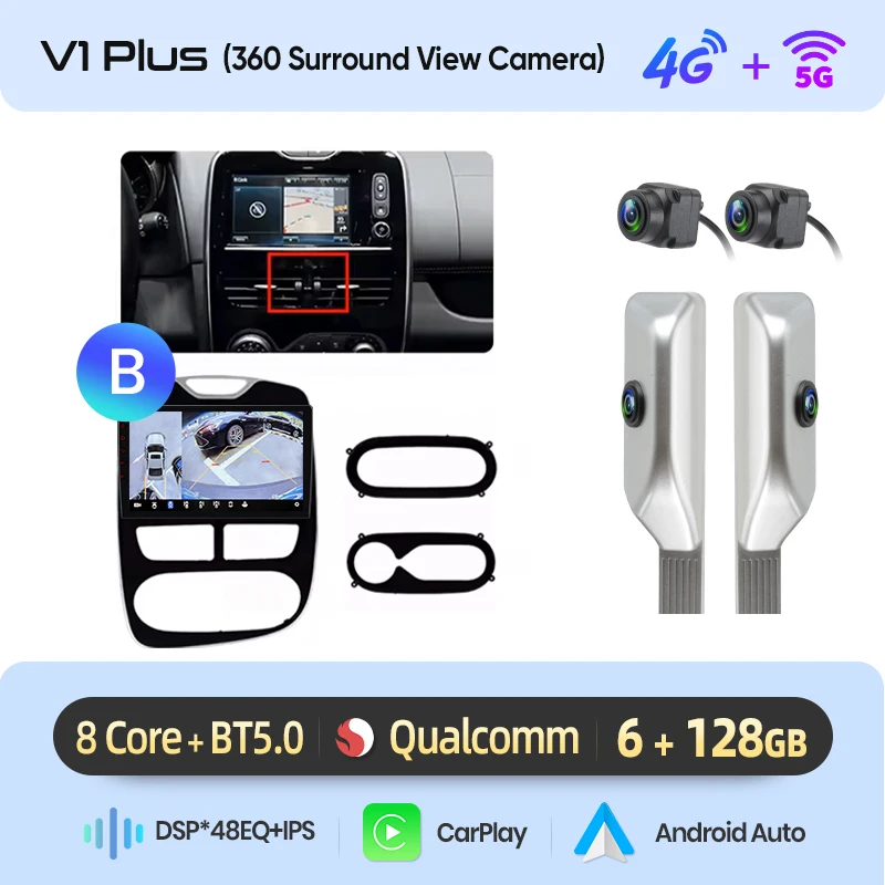 Junsun CarPlay Android Auto Auto Radio voor Renault Clio 4 Zane 2012-2017 GPS Intelligente Systemen Stereo Multimedia Auto Radio