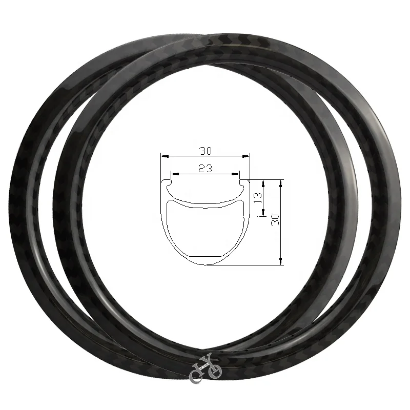 Rodas De Bicicleta De Carbono, Superfície De Twera, Jantes De Acabamento Brilhante, Clincher Rodas Bmx, 20 ", 30mm, 12k, 20"