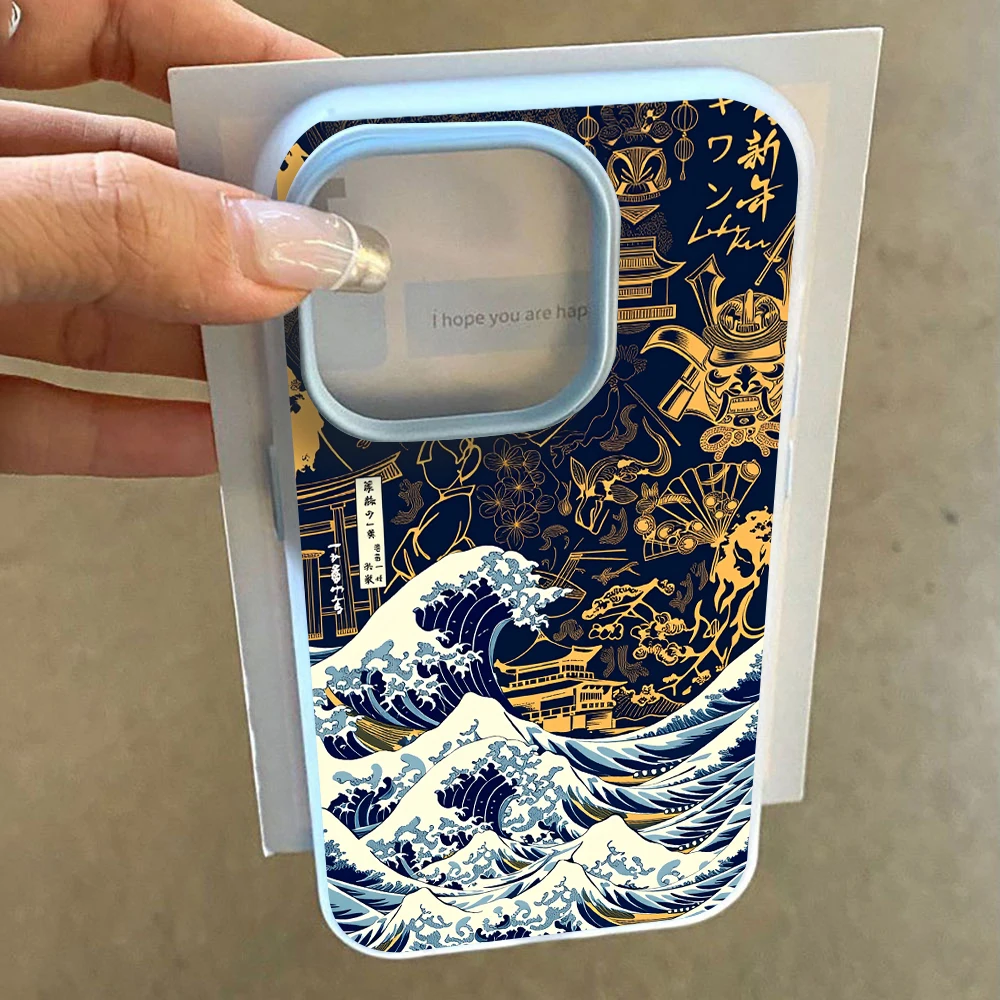Für Samsung Galaxy S21 S26 S25 S24 S23 S22 Ultra Plus FE Hülle Modische Ukiyo-e Wellen-Abdeckung Für A37 A36 A54 A55 A56 Drop Funda – Detail 3