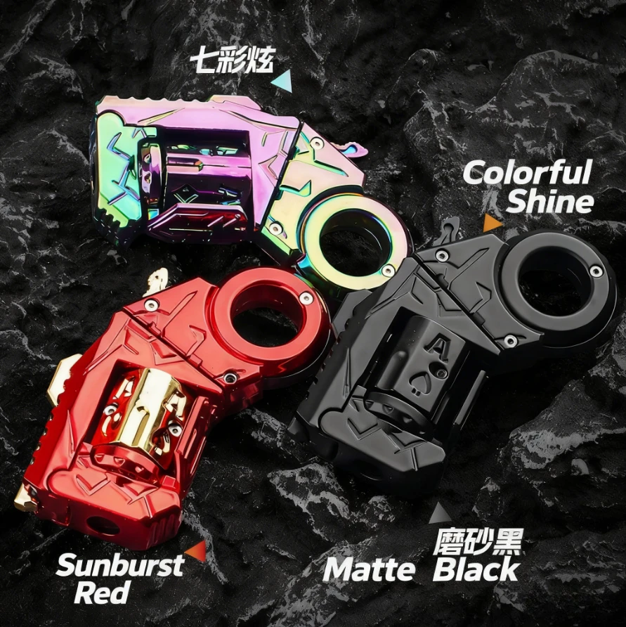 Metall-Ratschen-Fidget-Pistole – Auswurfhülsen-EDC-Stressabbau-Spinner für Kinder & Erwachsene