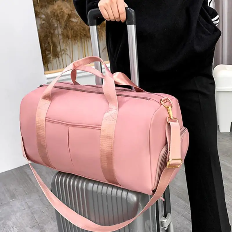 

Large Capaci Yoga Fitn Bag for Women Sports Travel Bag Wet And Dry Separation with oe Position Casual Leisure Lage