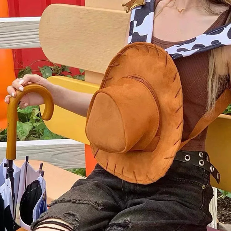 New Anime Backpack Kawaii Cartoon Creative Student Cowboy Hat Bag Cosplay Woody Backpack Makeup Bag Gifts For Girls School Bag