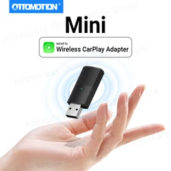 Mini Wireless CarPlay Adapter Car Play for Sem Fio Bluetooth WiFi Fast Connect Compatible with OEM Wired CarPlay Car Accessories