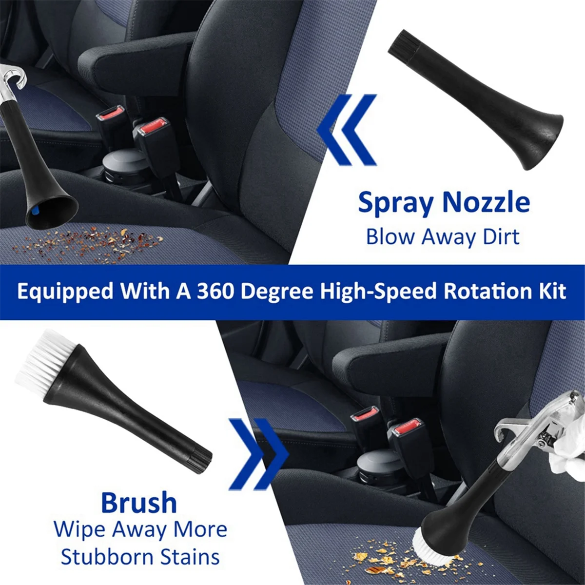 Air Blow Car Wash Tool Efficient Dry Cleaning Tool Tornado Dust Blowing Car Interior Cleaning Tools