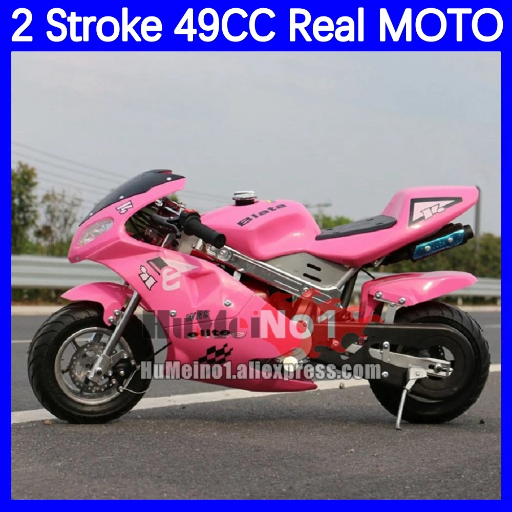 49CC 2-Stroke Gasoline Pocket Bike Motorcycle Race MOTO Bike Sports Racing Motorbike For New Year Birthday Holiday Festival Gift