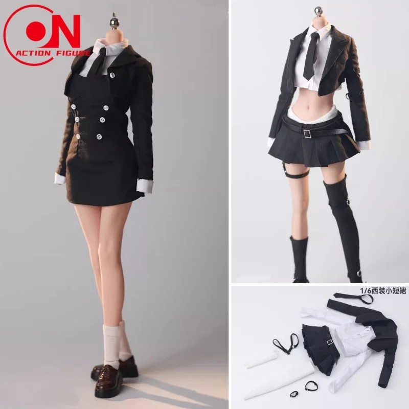 JO25X-06 JO25X-07 1/6 échelle femme taille exposée demi-jupe costume noir ensemble de vêtements modèle adapté 12 pouces PH TBL soldat figurine d'action