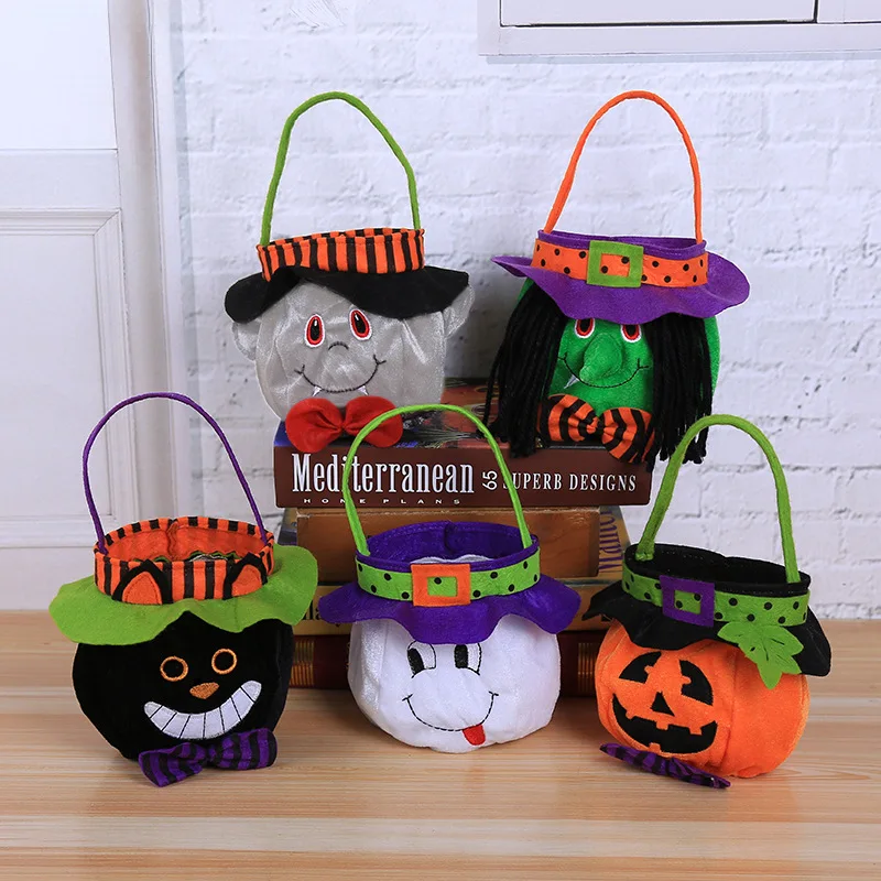 

Halloween Decorations Witch Pumpkin Tote Bags Children's Holiday Candy Bags Party Decorations