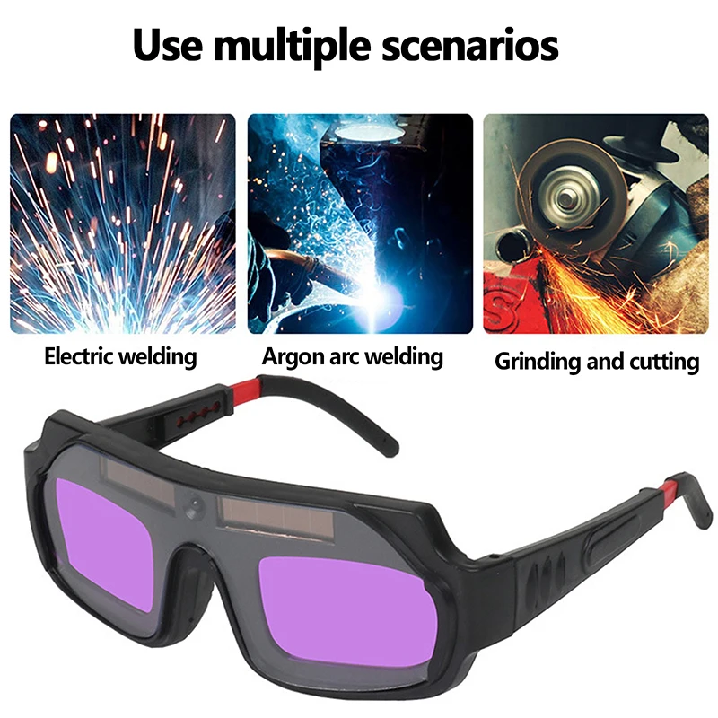 

Protective Glasses Anti-glare Automatic Dimming Welding Mask Argon Arc Welding Glasses Welder Eye Protection Goggles Tools