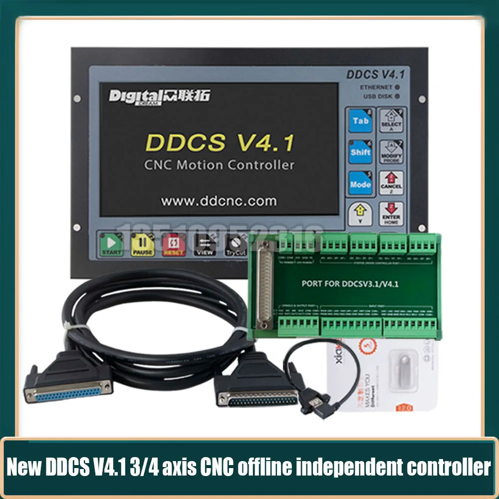 

Engraving Machine Controller Cnc Machine Control Stepping Ddcs V4.13 Axis 4 Axis Offline Cnc System New Product