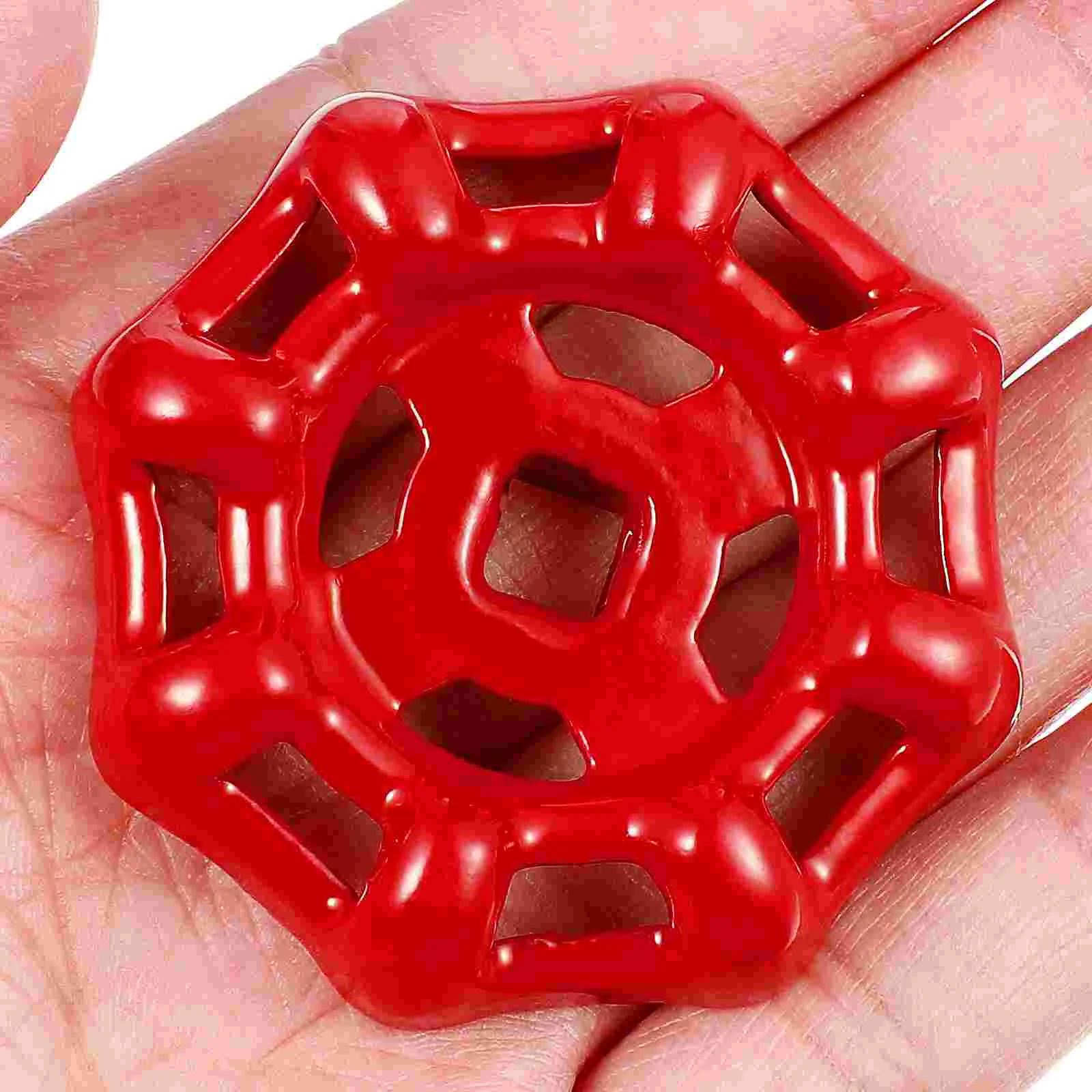 10 Pcs Gate Valve Handle Shutoff Parts Accessories Decorative Wheel Red Water Fitting Metal