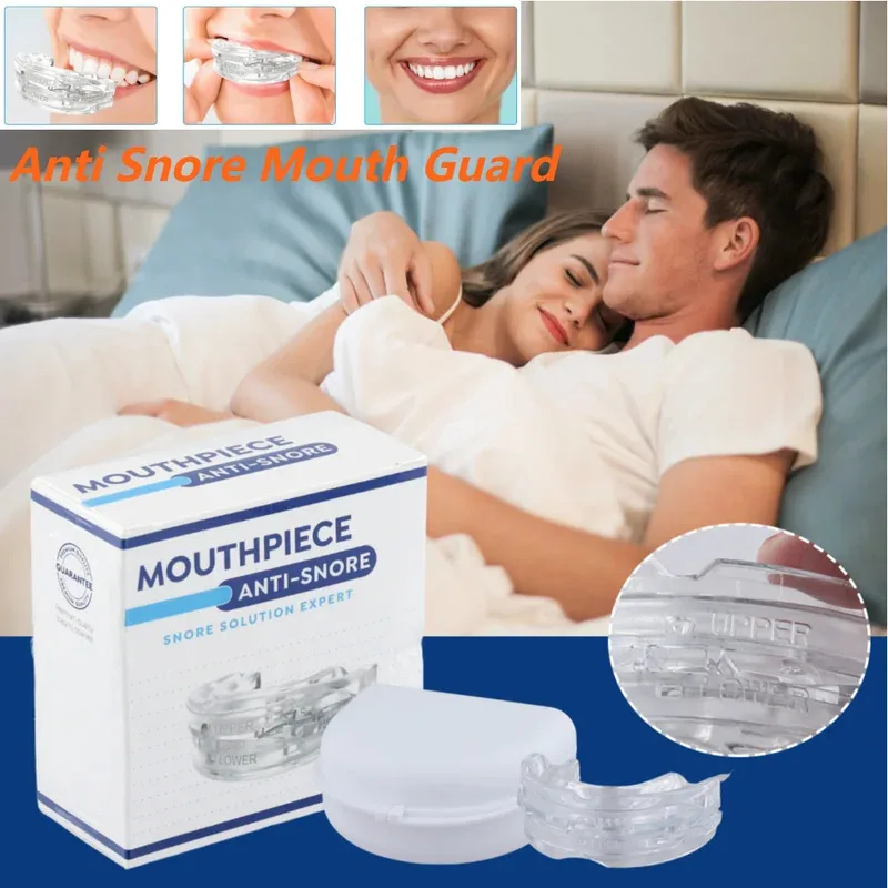 Adjustable Anti-Snoring Mouth Guard Mouthpiece Sleeping Devices Bruxism Snoring Stopper Improve Sleep Mouthpiece Night Time Teeth Mouthguard & Sleeping Bite Guard for Bruxism and Stop Snoring