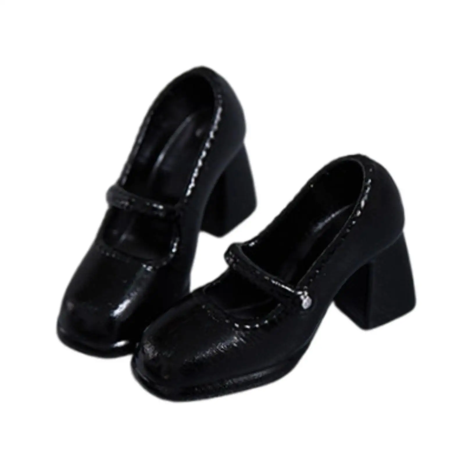 

Стильные пластиковые туфли на высоком каблуке для миниатюрных 6-дюймовых женских фигурок, костюм для переодевания